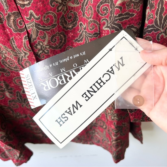 NWT Vintage Sag Harbor rayon 2pc skirt set with long sleeved shirt & maxi skirt - Picture 8 of 16